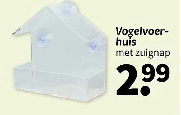 Vogelvoer-huis met zuignap