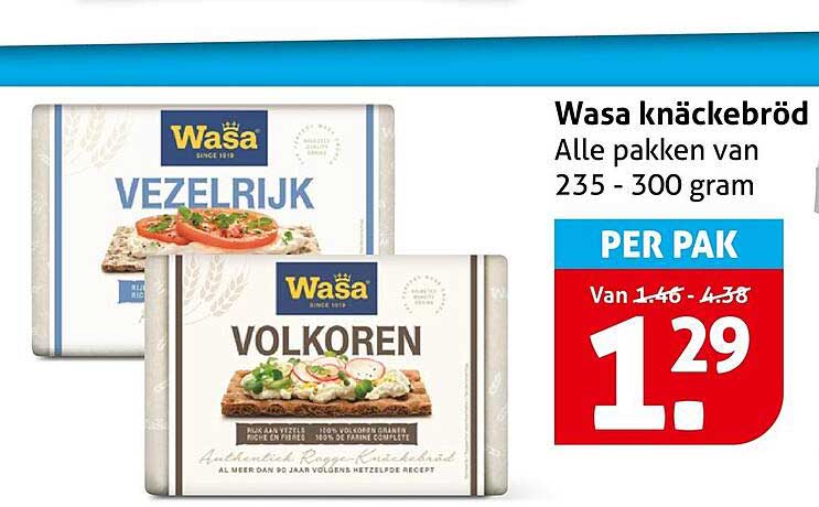 Wasa knäckebröd Alle pakken van 235 - 300 gram