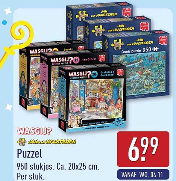 WASGIJ? Puzzle 950 stukjes. Ca. 20x25 cm. Per stuk.