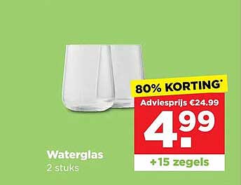 Waterglas 2 stuks