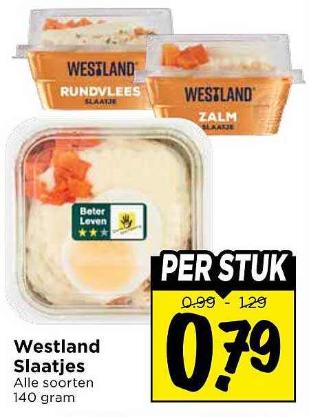 Westland Slaatjes Alle soorten 140 gram PER STUK
