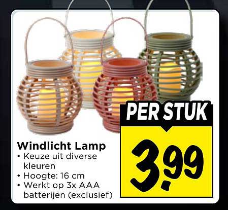 Windlicht Lamp PER STUK