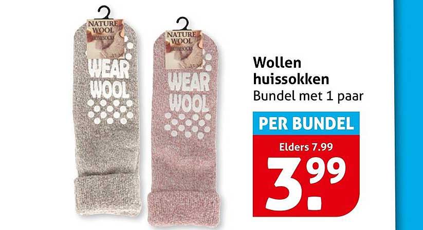 Wollen huissokken Bundel met 1 paar PER BUNDEL