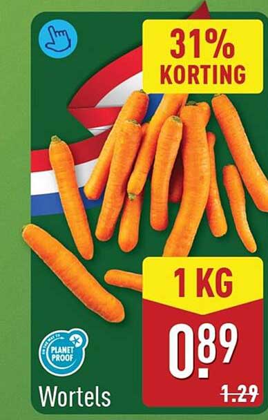 Wortels 31% korting
