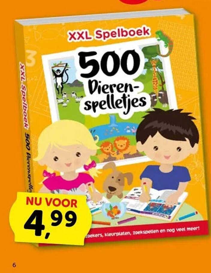 XXL Speelboek 500 Dieren-spelletjes