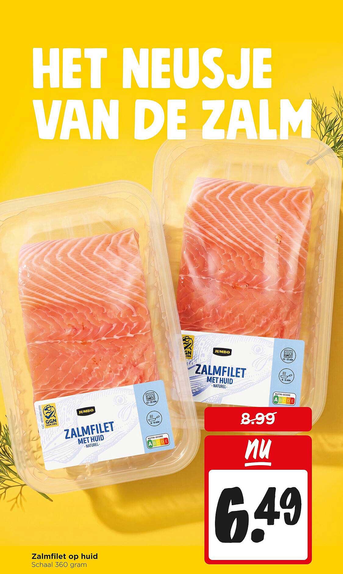 Zalmfilet op huid Schaal 360 gram
