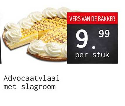 Advocaatvlaai met slagroom