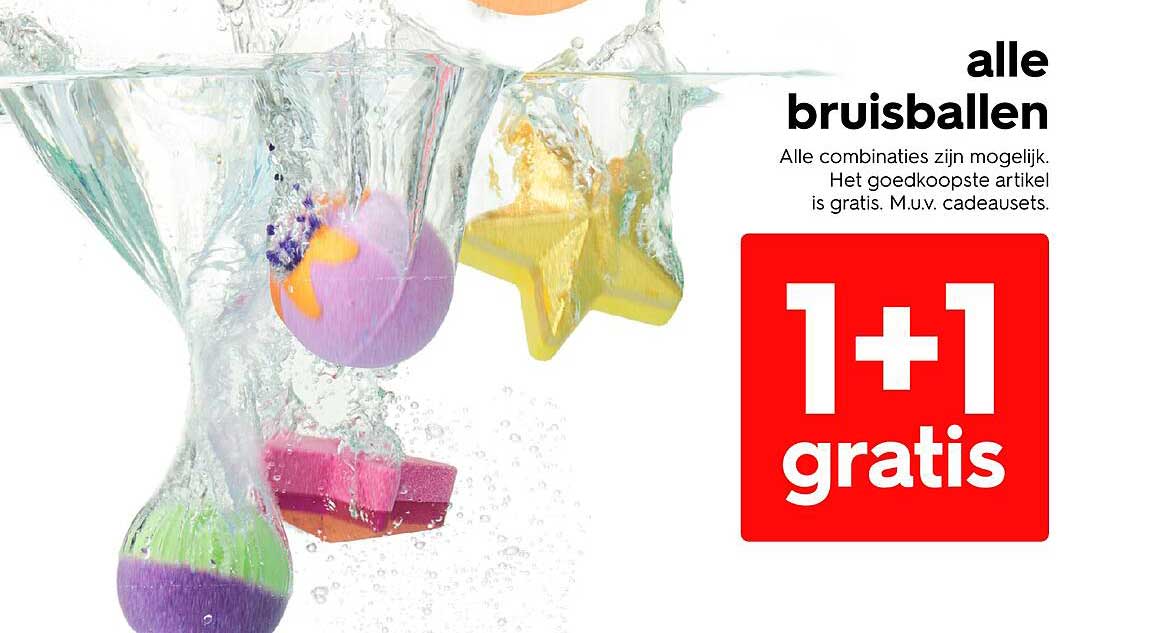 alle bruisballen 1+1 gratis