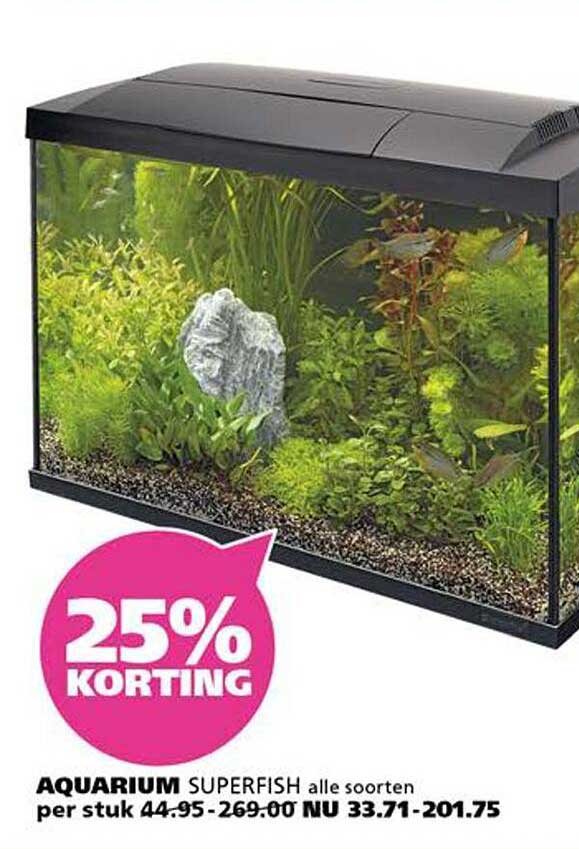 AQUARIUM SUPERFISH alle soorten per stuk 44.95-269.00 NU 33.71-201.75