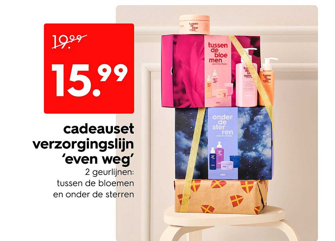 cadeauset verzorgingslijn ‘even weg’