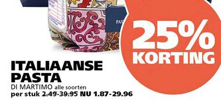 ITALIAANSE PASTA DI MARTIMO alle soorten