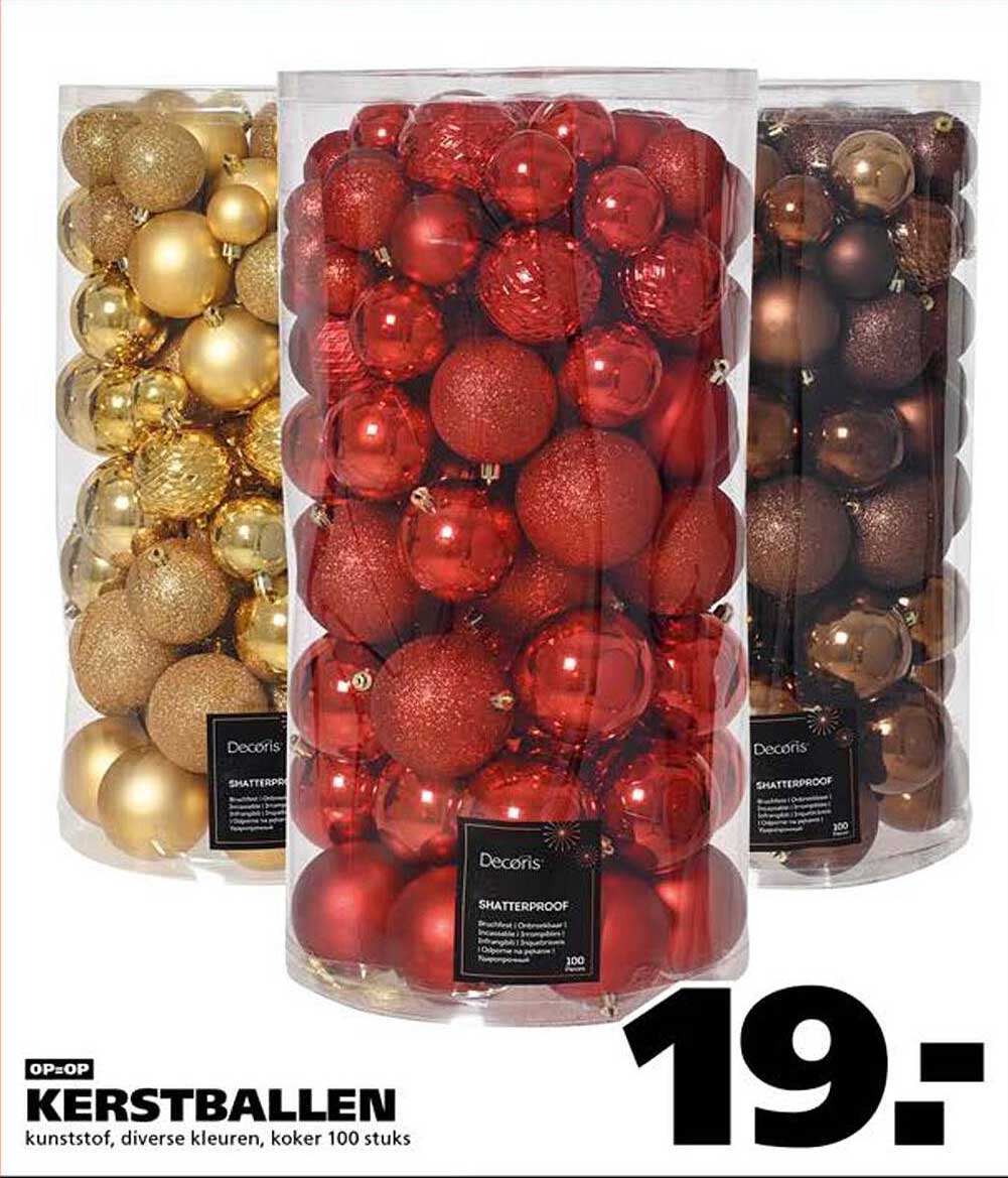 Kerstballen 100 stuks