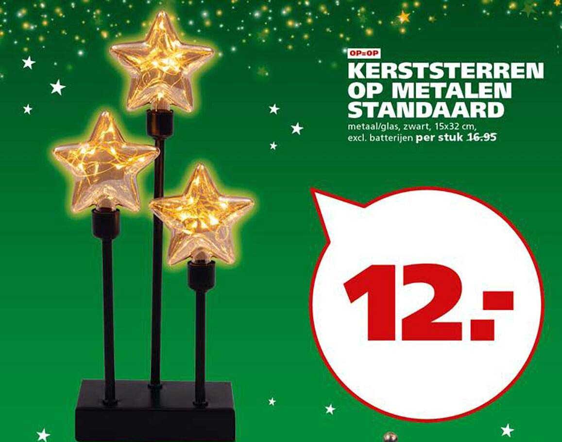 KERSTSTERRREN OP METALEN STANDAARD