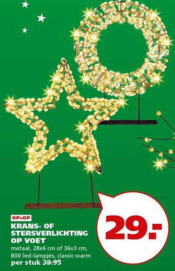 KRANS- OF STERSVERLICHTING OP VOET