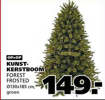 KUNST-KERSTBOOM FOREST FROSTED Ø130x185 cm, groen