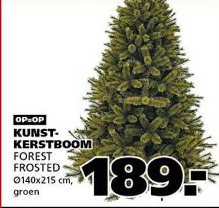 KUNST-KERSTBOOM FOREST FROSTED Ø140x215 cm, groen