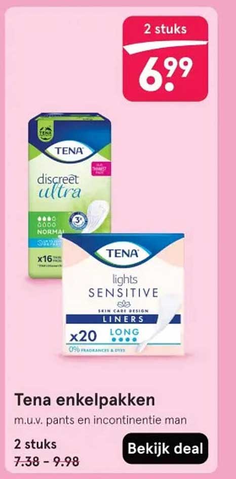 Tena enkelpakken m.u.v. pants en incontinentie man