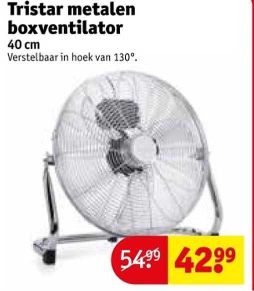 Tristar metalen boxventilator