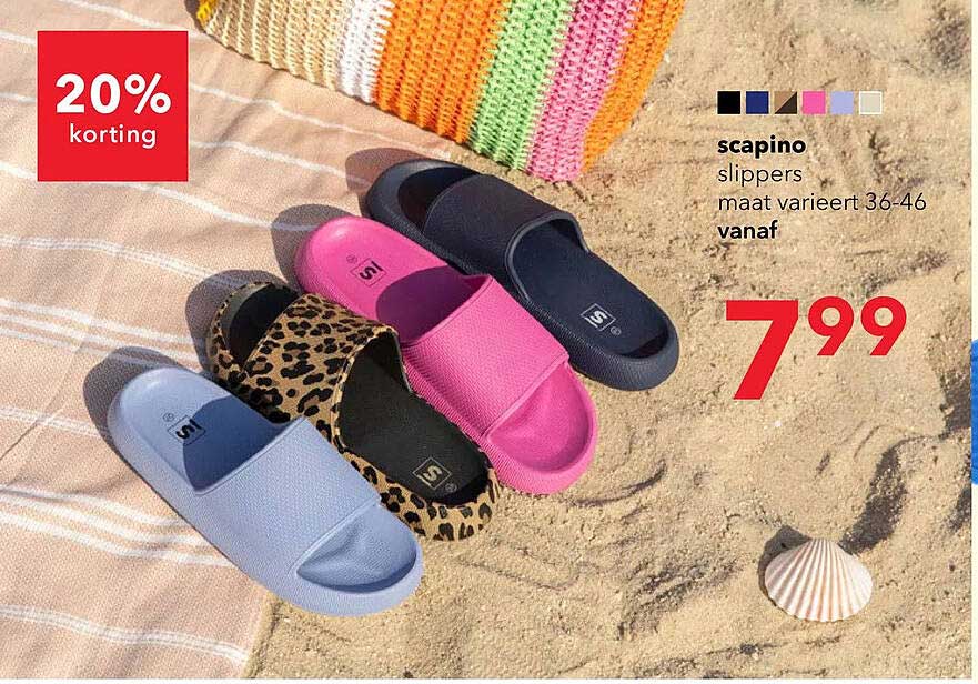 scapino slippers maat varieert 36-46