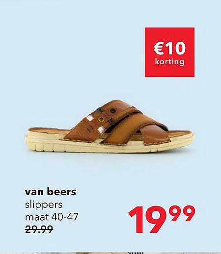 van beers slippers maat 40-47