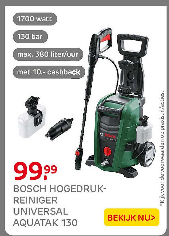 BOSCH HOGEDRUK-REINIGER UNIVERSAL AQUATAK 130