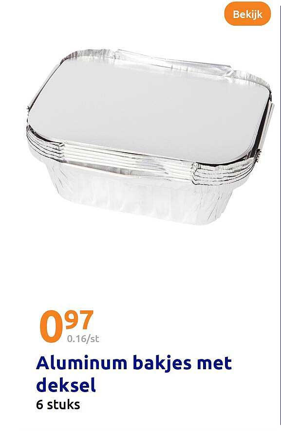 Aluminum bakjes met deksel