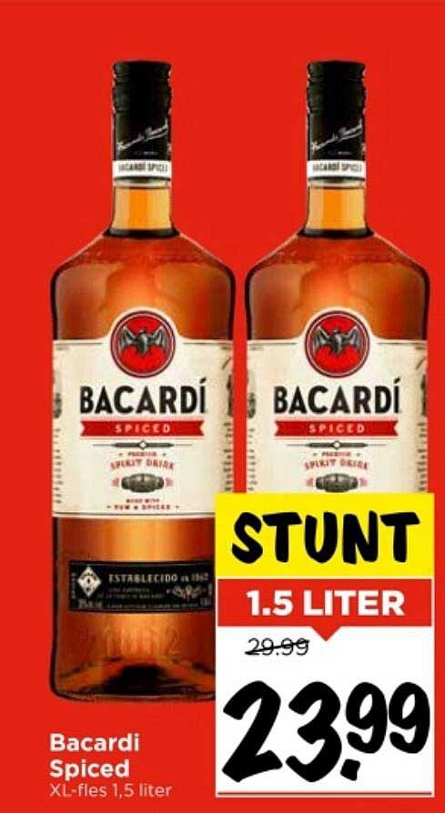 Bacardí Spiced XL-fles 1,5 liter