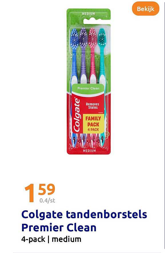 Colgate tandenborstels Premier Clean 4-pack | medium