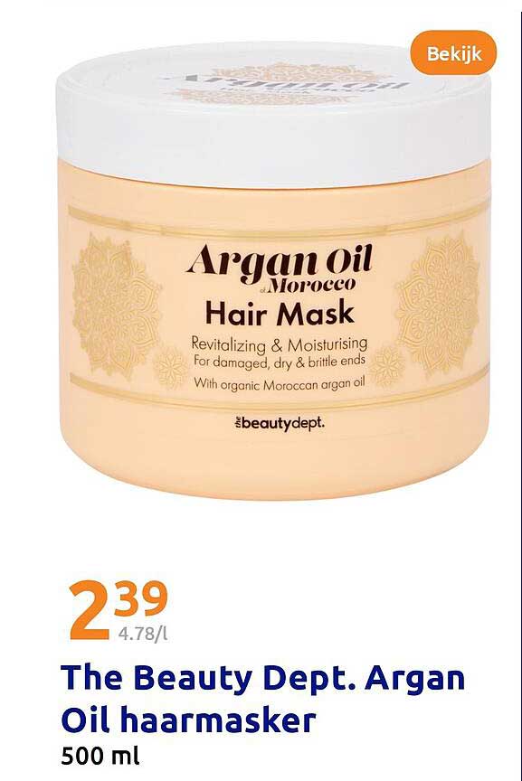 The Beauty Dept. Argan Oil haarmasker 500 ml