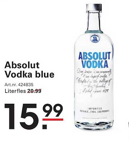 Absolut Vodka blue