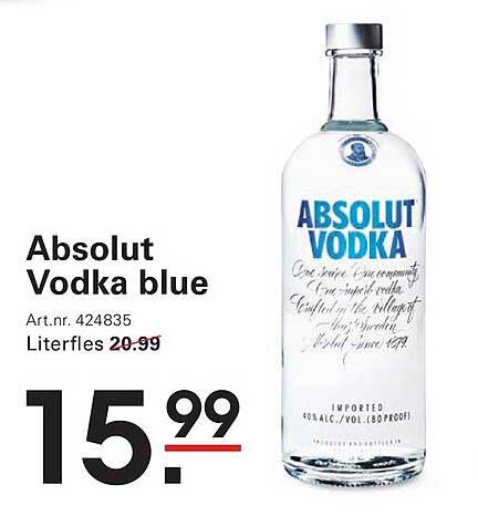Absolut Vodka blue