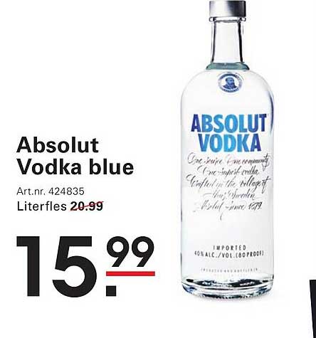 Absolut Vodka blue