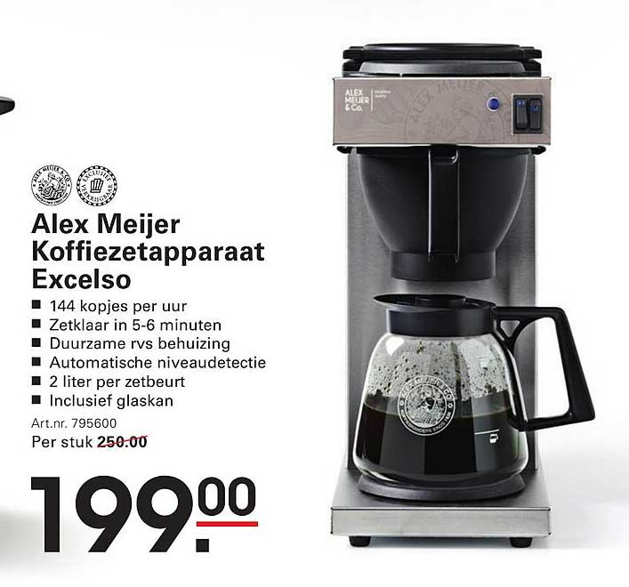 Alex Meijer Koffiezetapparaat Excelso