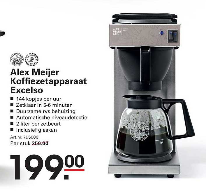 Alex Meijer Koffiezetapparaat Excelszo