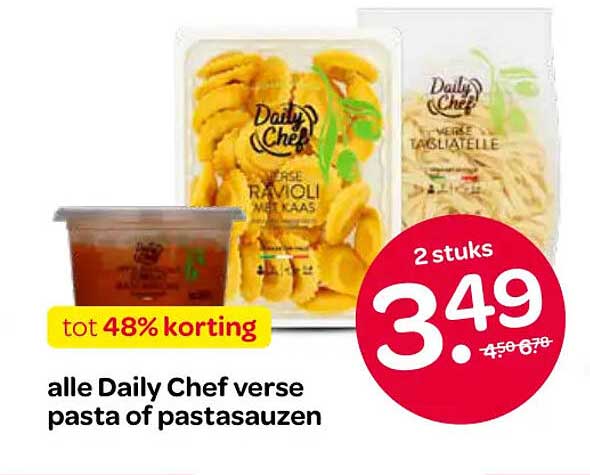 alle Daily Chef verse pasta of pastasauzen