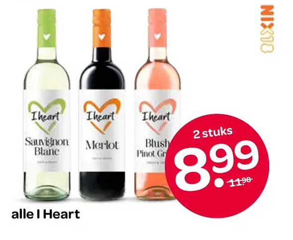 alle I Heart 2 stuks