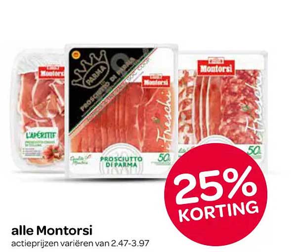 alle Montorsi 25% KORTING