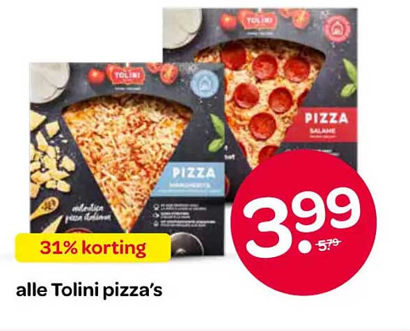 alle Tolini pizza’s