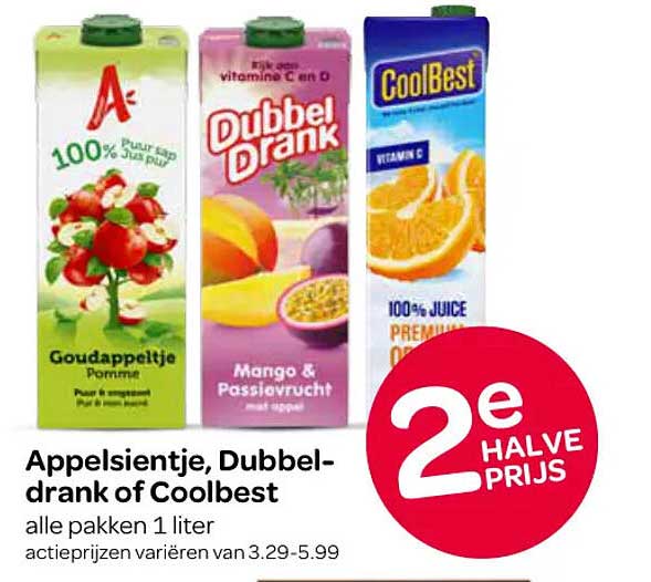 Appelsientje, Dubbel-drank of Coolbest 2e halve prijs