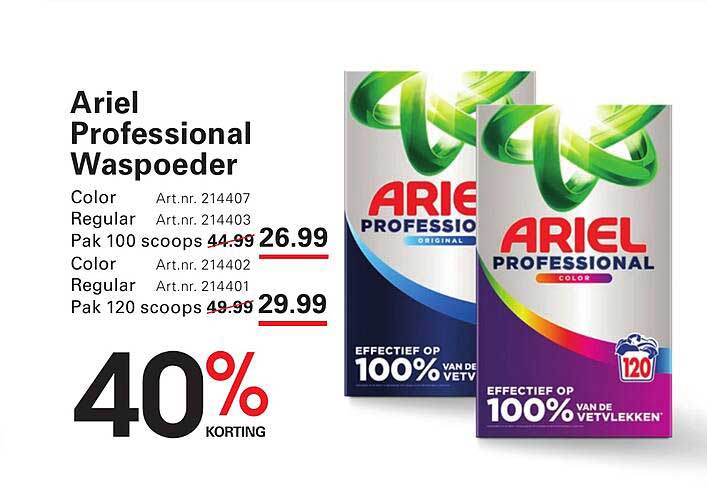 Ariel Professional Waspoeder 40% korting