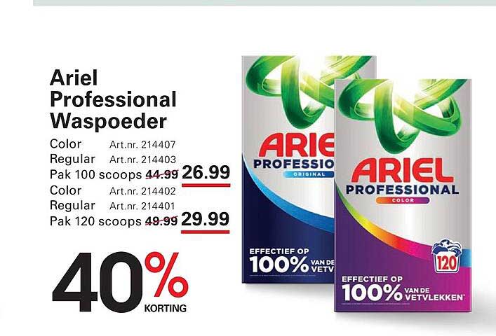 Ariel Professional Waspoeder 40% korting