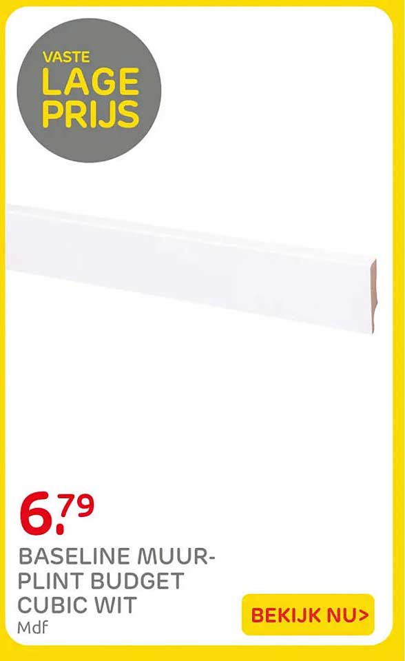 BASELINE MUUR-PLINT BUDGET CUBIC WIT