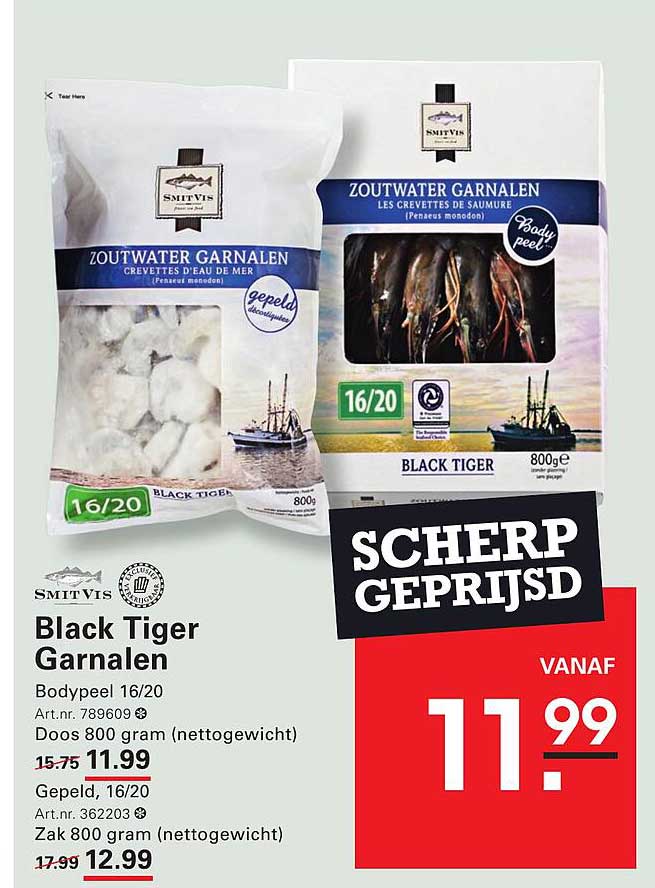 Black Tiger Garnalen