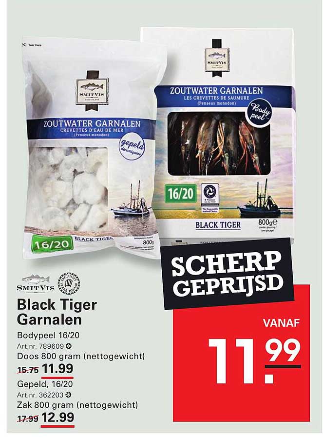 Black Tiger Garnalen