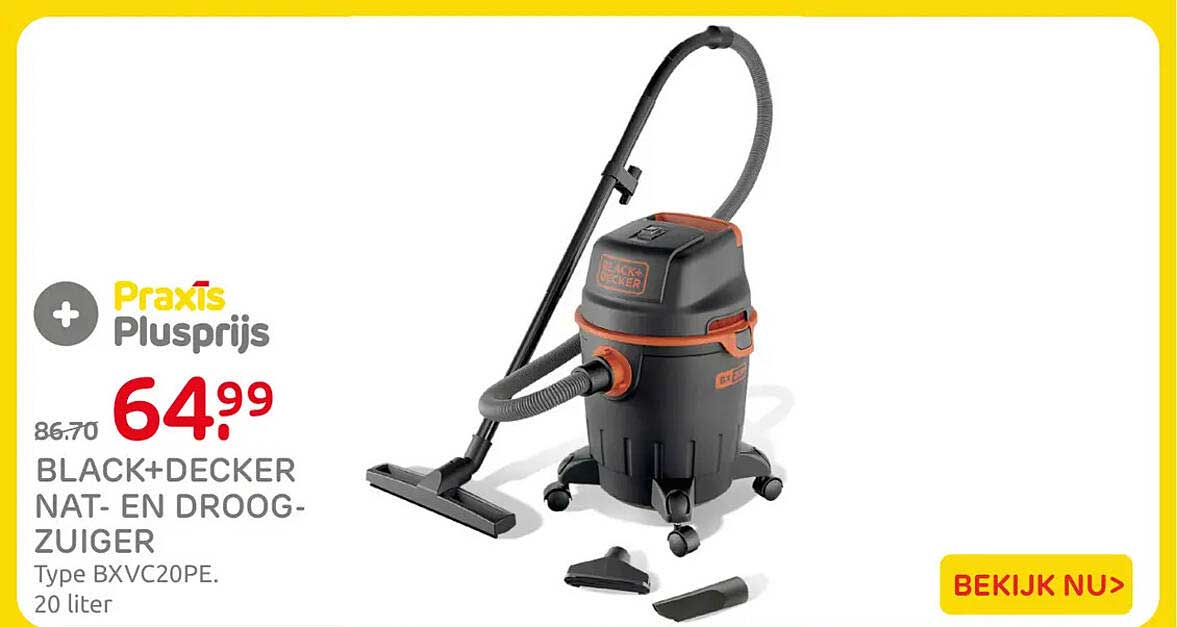 BLACK+DECKER NAT- EN DROOG-ZUIGER