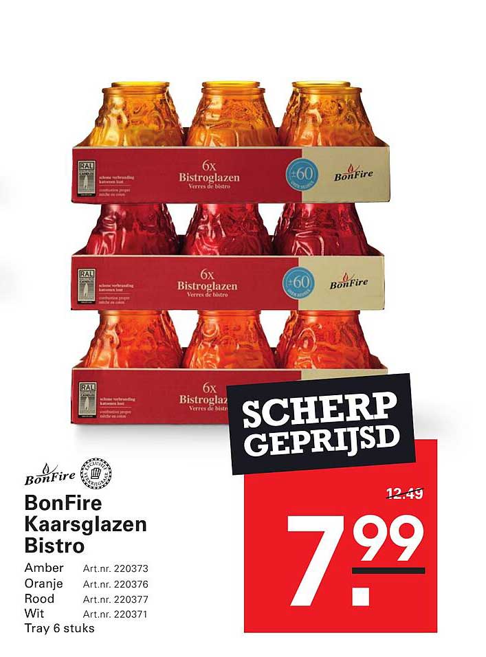BonFire Kaarsglazen Bistro