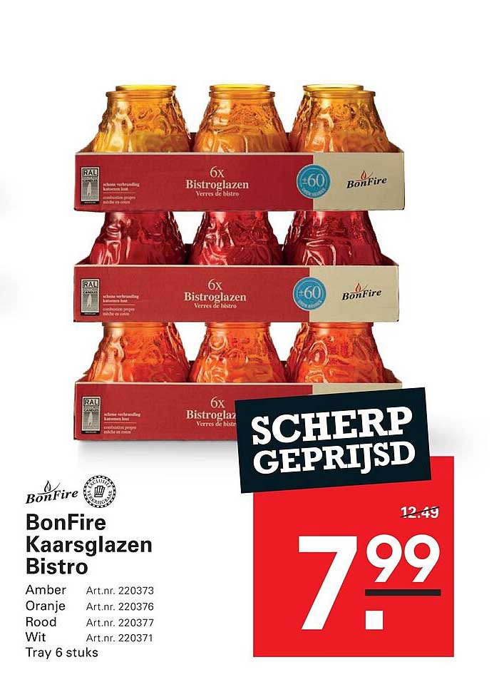 BonFire Kaarsglazen Bistro