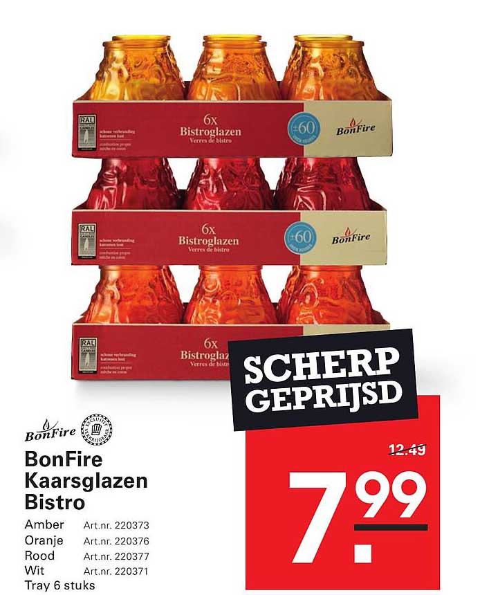 BonFire Kaarsglazen Bistro