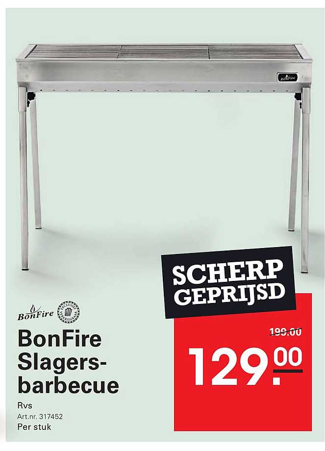 BonFire Slagers-barbecue SCHERP GEPRIJSD