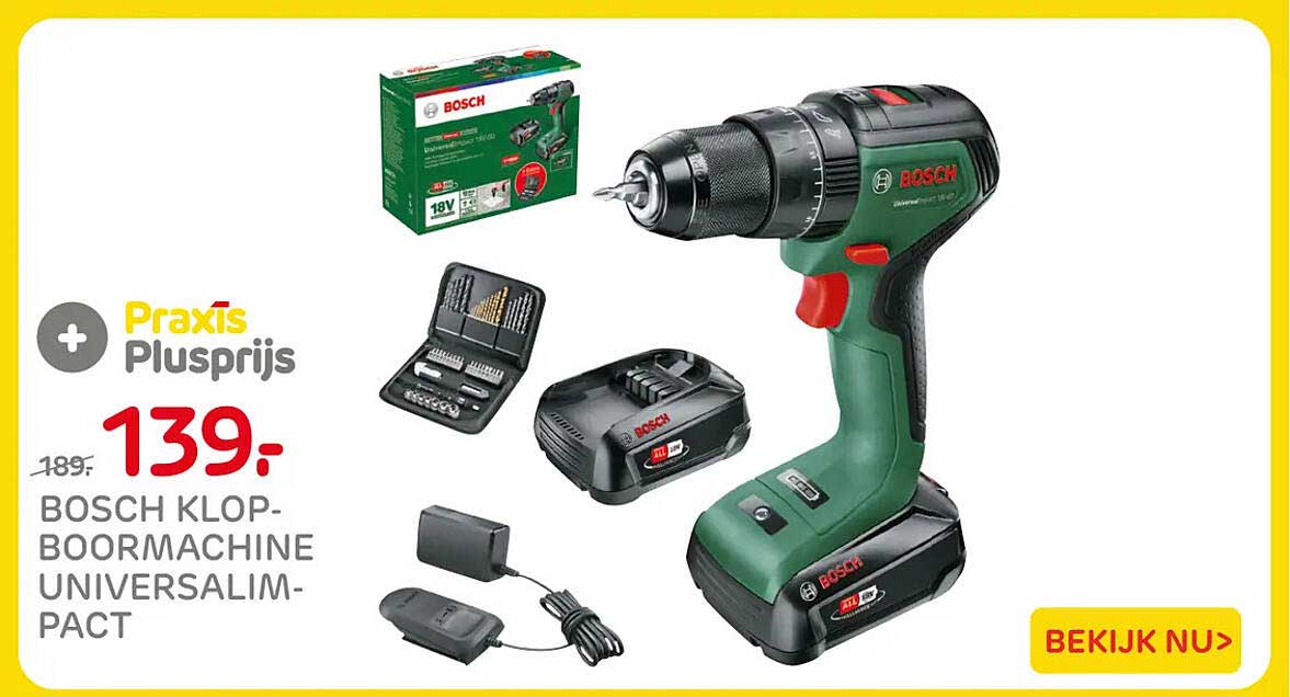 BOSCH KLOP-BOORMACHINE UNIVERSALIMPACT
